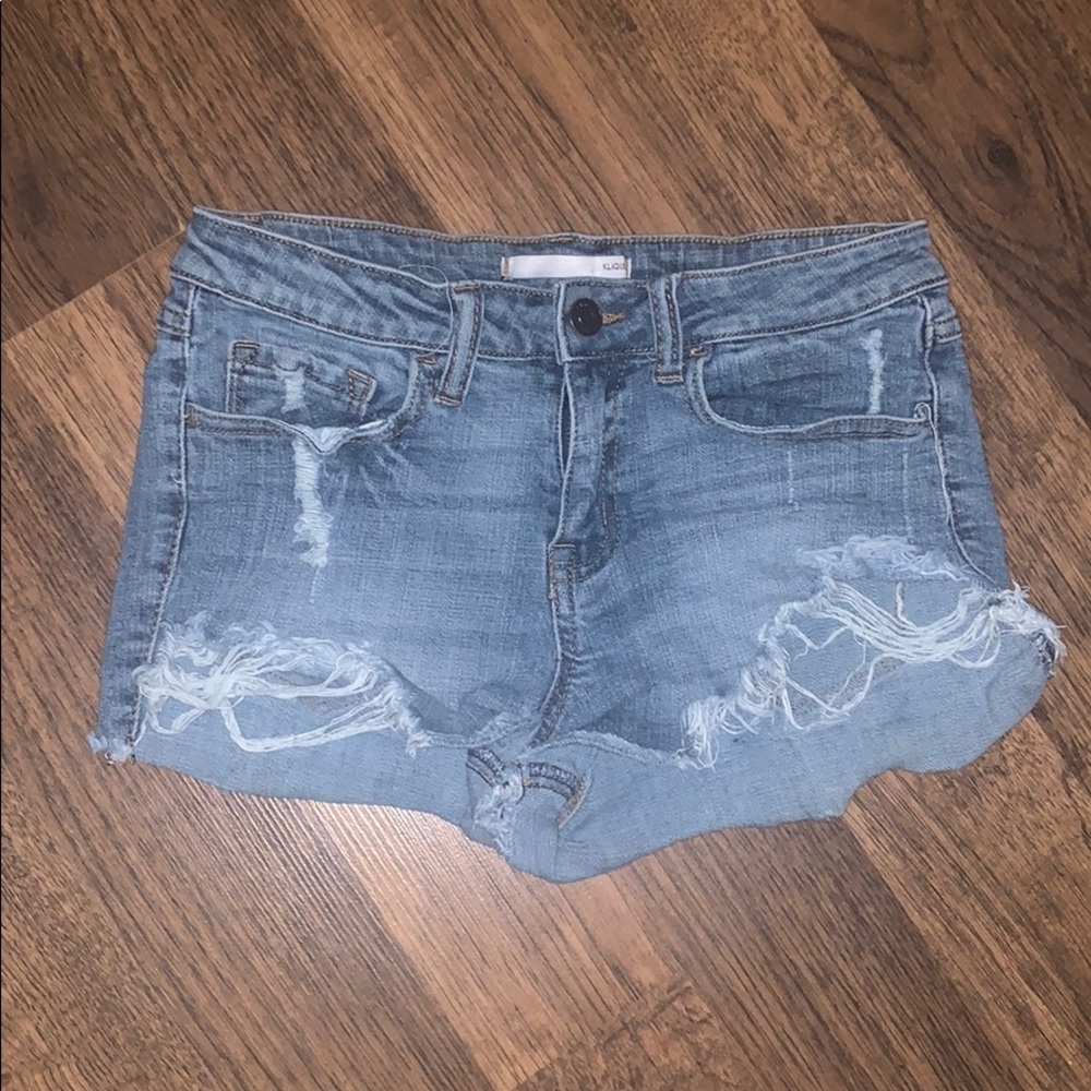 Liqueur B distressed denim shorts 26